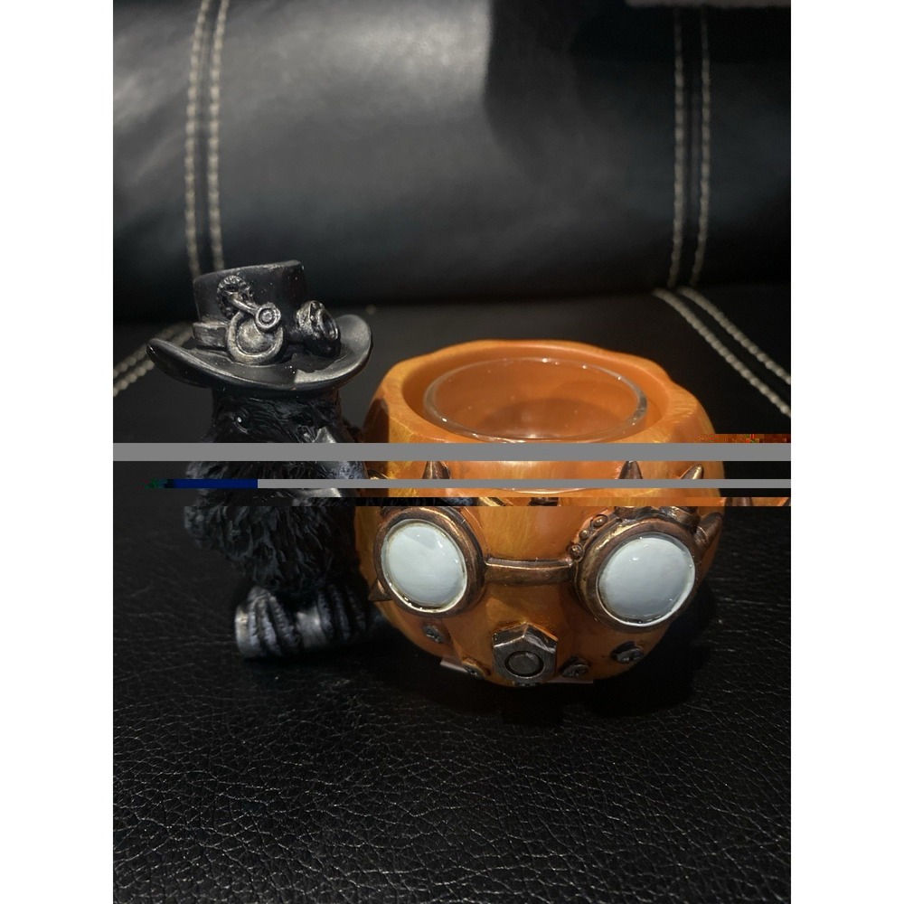 2017 Yankee Candle Boney Bunch STEAMPUNK RAVEN with Pumpkin #1566076 NEW in Box - Picture 3 of 3